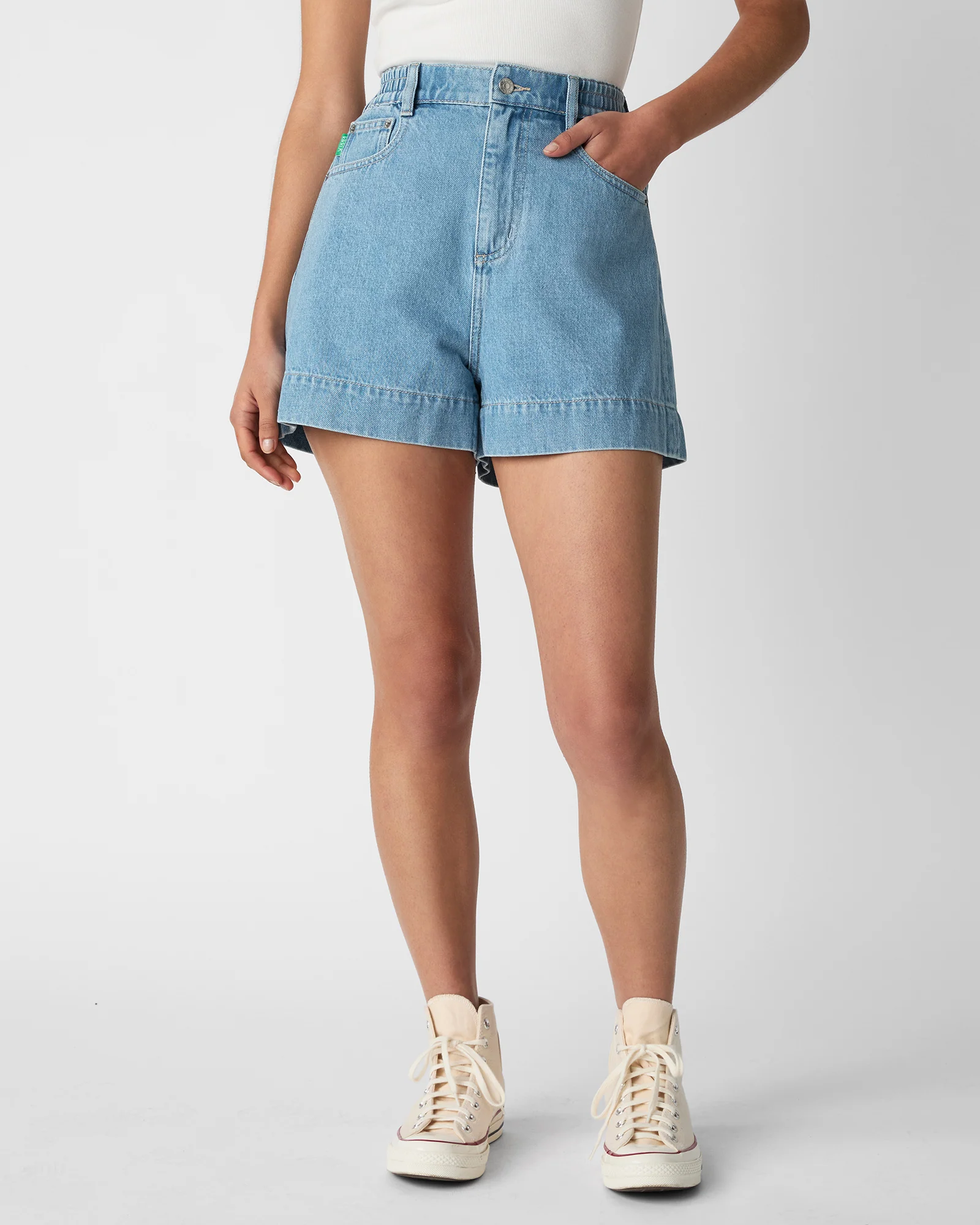 Denim High Waist Short - Image 3